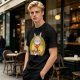 Totoro in Yellow Cardigan with Catbus Graphic T-Shirt
