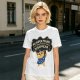 Olive T-shirt with Wizard Cat 'My Super Power Is To Make Stupid People Disappear' Print