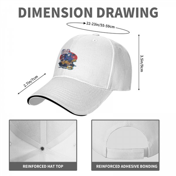 Black Baseball Cap With Cobra Puffs Graphic Print