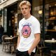 Olive green t-shirt with sad donut graphic and 'I'M A WEIRD' text