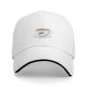 Black Baseball Cap with Teacup and Saucer Graphic Print