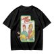 Olive graphic tee with Laser Cats retro comic print of kids holding laser cats