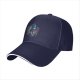 Black baseball cap with neon gothic fantasy graphic print