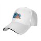 Black baseball cap with Cookie Monster covering a gingerbread man’s eyes