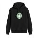 Black hoodie with cute cartoon frog graphic design