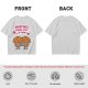 Olive t-shirt with cute muffin graphic and playful text design
