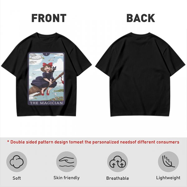 Olive T-Shirt Featuring Kiki's Delivery Service The Magician Tarot Art