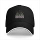 Black baseball cap with Meowgical Christmas cat holiday print