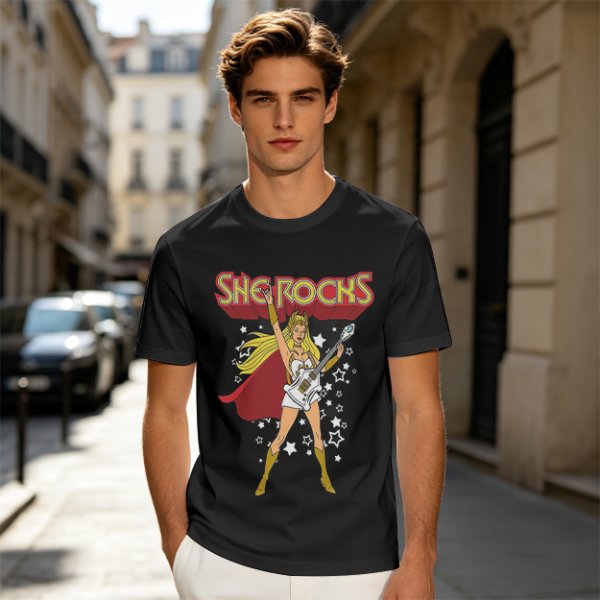 Olive Green She-Ra 'She Rocks' Graphic T-Shirt