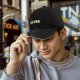 Black Baseball Cap With Colorful Cartoon Character Group Print