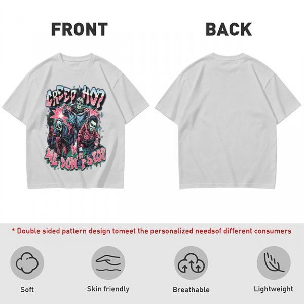Creep Hop We Don't Stop Horror Character Graphic T-Shirt