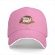 Black Baseball Cap With Cute Smores Character Print