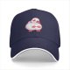 Black Baseball Cap With Cute Chubby Duck Graphic Design