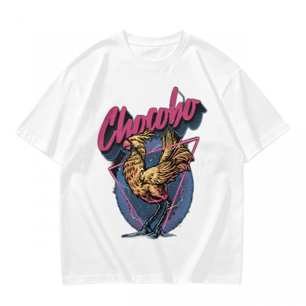 Olive Chocobo Graphic T-Shirt with Retro 80s Style Print
