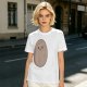 Olive Green T-Shirt With Cute Smiling Potato Graphic