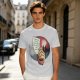 Olive T-Shirt With Hand Holding Bill Of Monthly Expenses Art