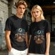 Oversized Army Green T-Shirt With Funny Tech Campfire Graphic