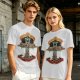 Olive graphic t-shirt with swords n sorcery appetite for sacrifice cross design