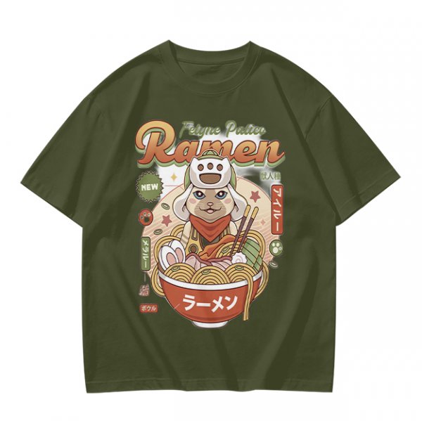Palico Ramen Graphic Tee for Anime and Gaming Fans