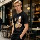 Olive T-Shirt With Cute Dog Chef Cooking Waffles Graphic