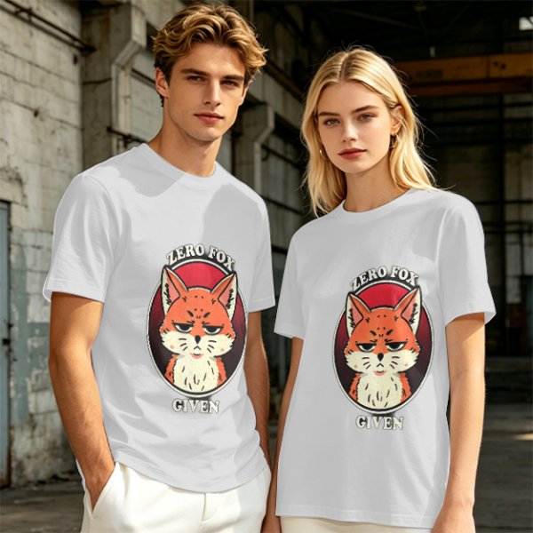 Olive T-Shirt With Zero Fox Given Grumpy Fox Graphic Print