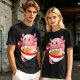 Olive T-Shirt Featuring a Cute Pink Axolotl Eating Ramen