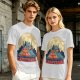 Capybara Camping Tent Full Moon Graphic T-Shirt