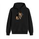 Black hoodie with skeleton musician playing violin graphic