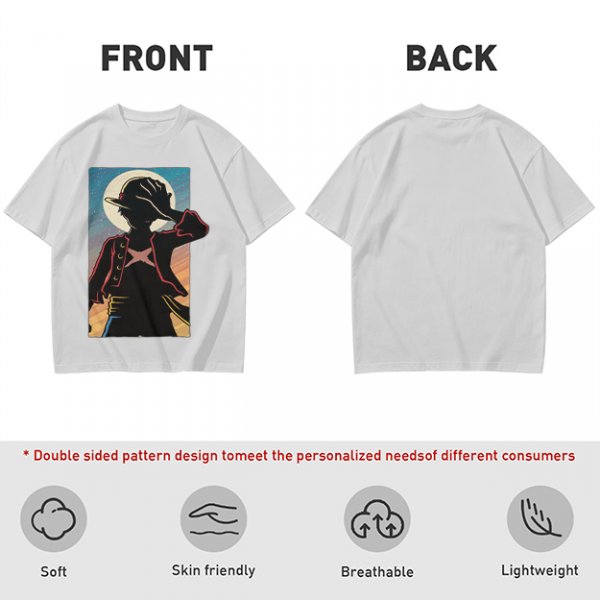 Olive Anime Character Silhouette Graphic T-Shirt