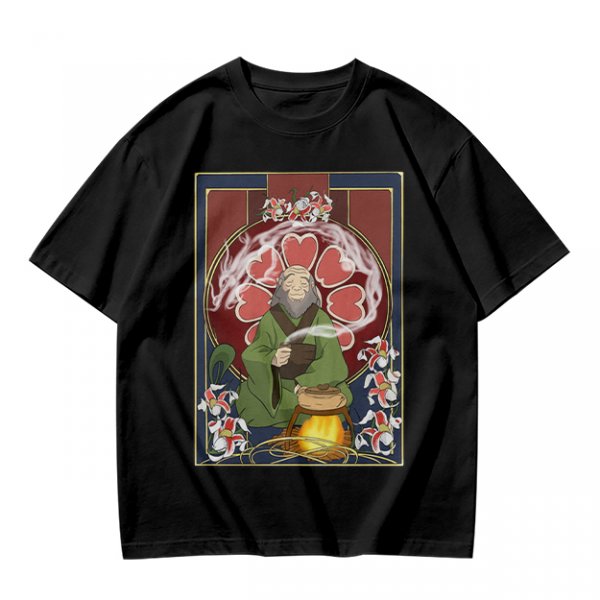 Olive T-shirt with Iroh from Avatar: The Last Airbender Tea Art Print