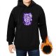 Black hoodie with 'Down the Witches Road' graphic print