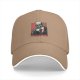 Black baseball cap with skeleton drinking coffee must drink coffee print