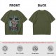 Olive T-Shirt With Wizard Force Graphic Art Print