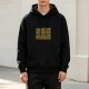 Black hoodie with nostalgic 90s childhood themed text print