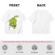 Olive Green T-Shirt With Sad Cartoon Cabbage Graphic