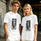 Olive T-shirt with The Death Tarot Card Grim Reaper Graphic