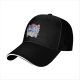Black Baseball Cap With Japanese Anime Inspired Graphic Print