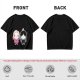 Olive T-Shirt with Chibi Wednesday Addams and Enid Sinclair Print