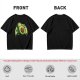 Olive Green T-Shirt with Cute Running Avocado Graphic