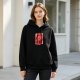 Black Hoodie with Red One Piece Shanks Graphic Print