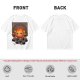 Olive t-shirt with Calcifer and soot sprites graphic print