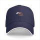 Black Baseball Cap With Cute Cartoon Bird Print