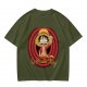 One Piece Luffy The Pirate King Graphic Olive T-Shirt