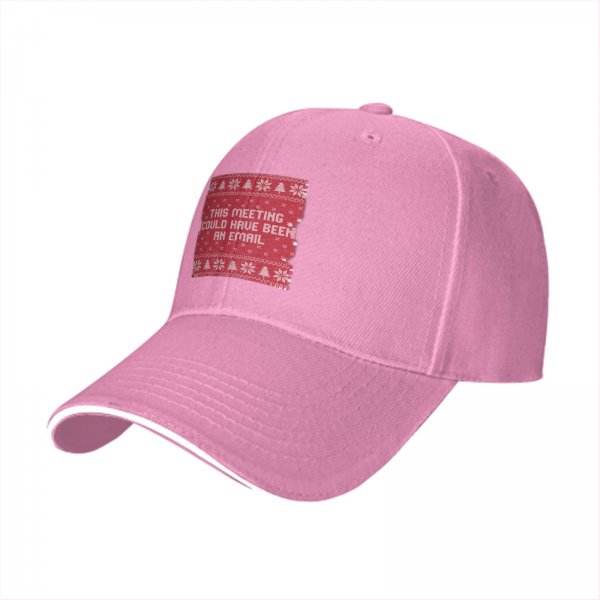 Black Baseball Cap With 'This Meeting Could Have Been An Email' Christmas Print