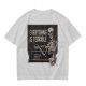 Olive t-shirt with skeleton teacher and 'Everything Is Terrible' print