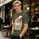 Olive T-Shirt Featuring the 'This Is Fine' Dog Meme Art