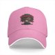 Black baseball cap with cat remote movie graphic print