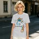 Olive Green T-Shirt With Kitties Rainbow Graphic Design