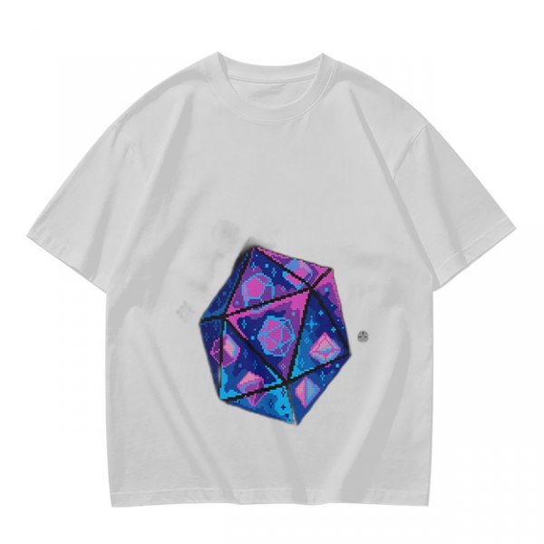Olive T-Shirt With Galaxy D20 Dice Graphic