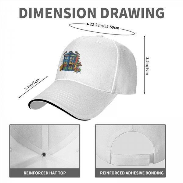 Black baseball cap with Mexican themed TARDIS graphic